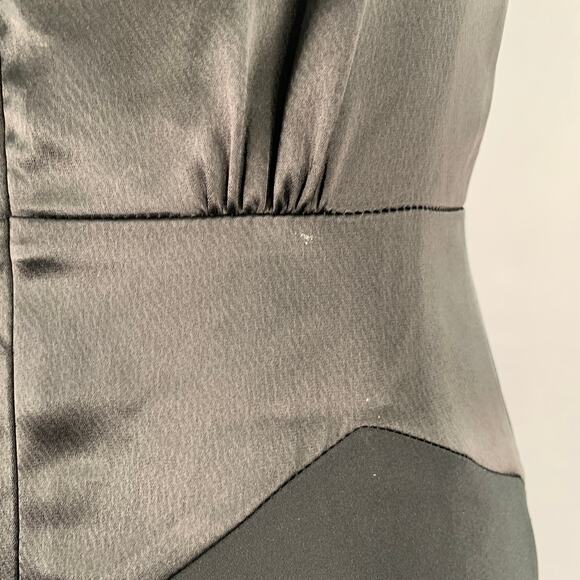 ANNA SUI Size 6 Black Polyester Mixed Fabrics Short Sleeve Cocktail Dress - Picture 5 of 10